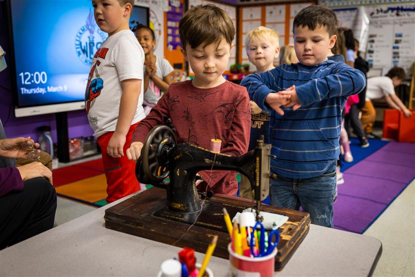 Heritage Elementary kindergartners explore history